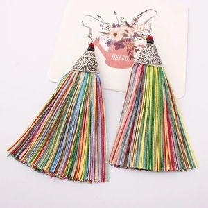 Bohemian fashion tassel earrings multiples color